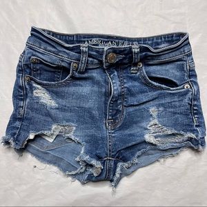 American Eagle Outfitters Distressed Super Stretch X Shorts